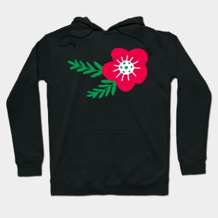 Cheery Winter Floral, Dark Hoodie